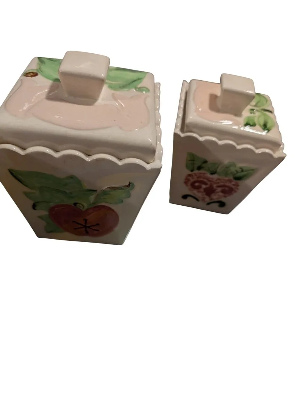 1960s Ceramic Kitchen Canister/Trinket Box, Mid Century Set Of 4